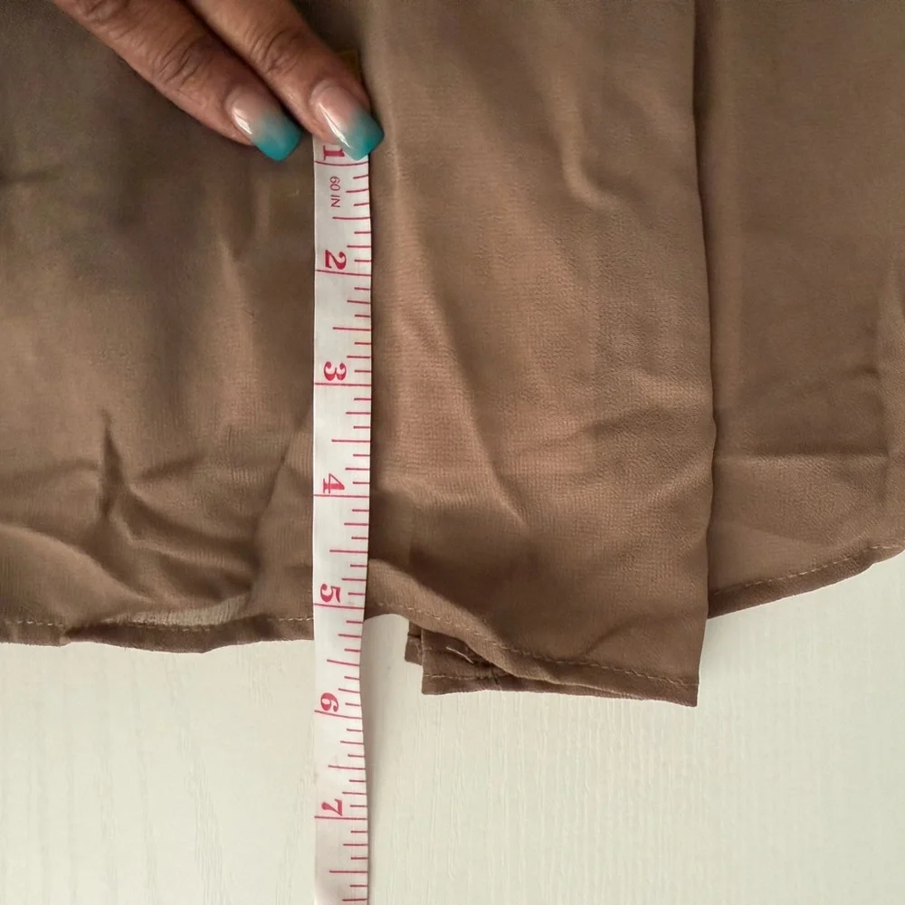 NWT Show Me Your Mumu Emily Empire Maxi Dress Soft Beige Chiffon Size M - Picture 8 of 11